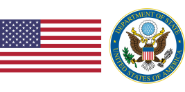 US Flag and Department of State logo