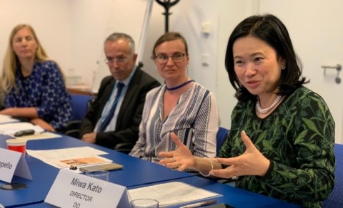 Ms. Miwa Kato, Director of Division for Operations providing closing remarks at the side event (Photo credits:© UNODC Twitter)