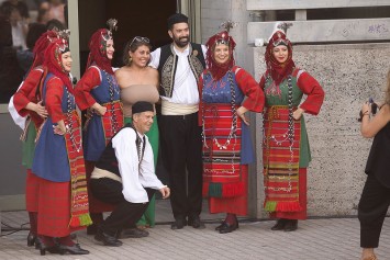 Photograph of Greek Performers during the social event at the 2024 Thessaloniki event.